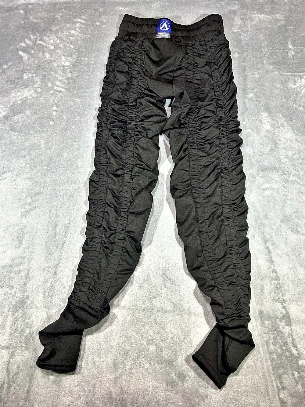 Agogie Wearable Resistance Pants Ruched Stirrup Leggings Black Medium